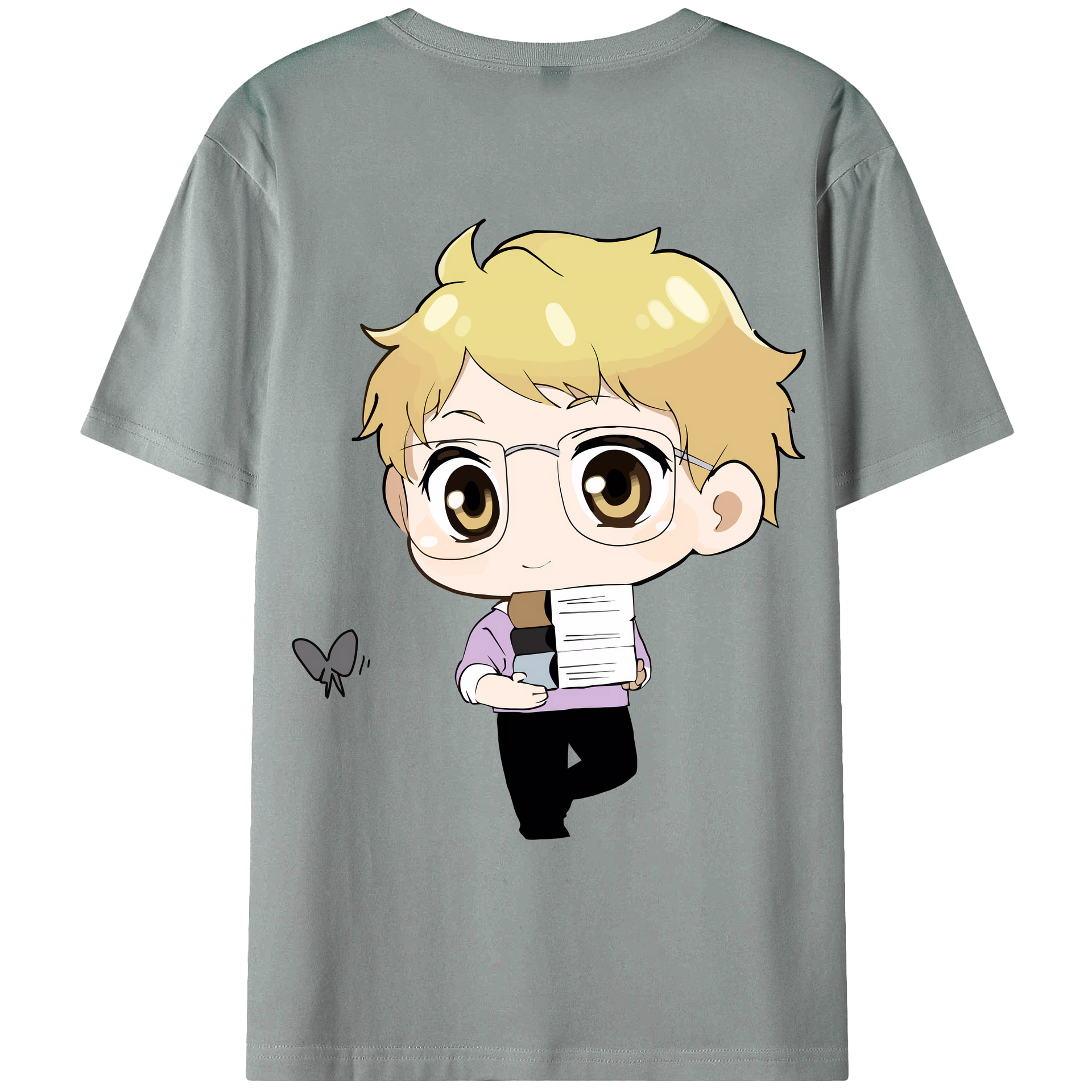 （画像用） ハイキュー!! Haikyu!! 綿100％ メンズ半袖Tシャツ（バックプリント） 通気性